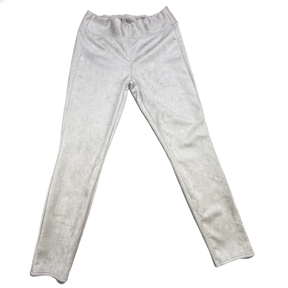 Gap Womens Faux Suede Leggings Size M Light Taupe Gray Stretch Pull On Pants